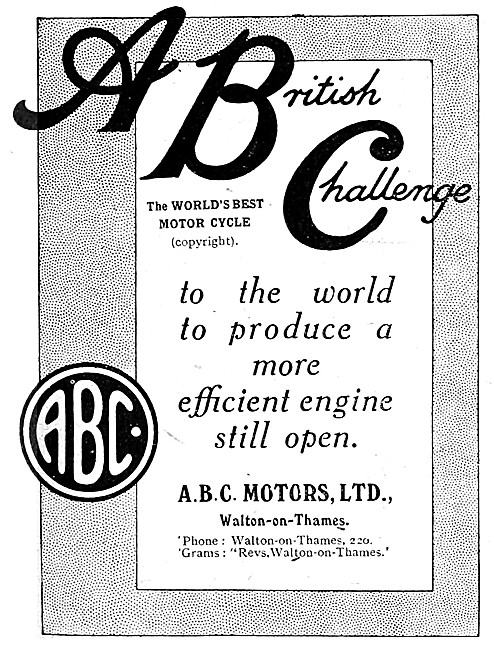 1917 ABC Motor Cycles & Engines                                  