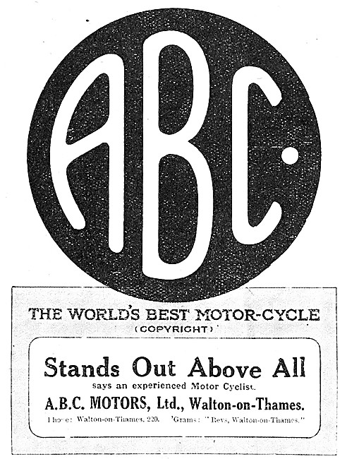 1918  ABC Motor Cycles                                           