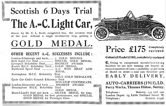 1914 A.C. Light Car                                              