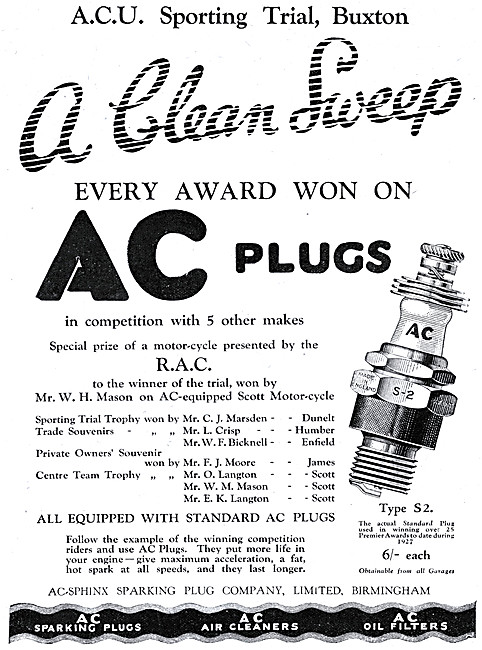 AC Type S.2 Spark Plugs                                          
