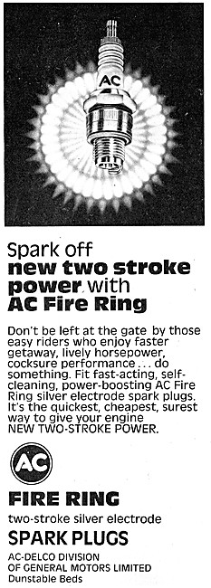 AC Fire Ring Spark Plugs 1970 Advert                             