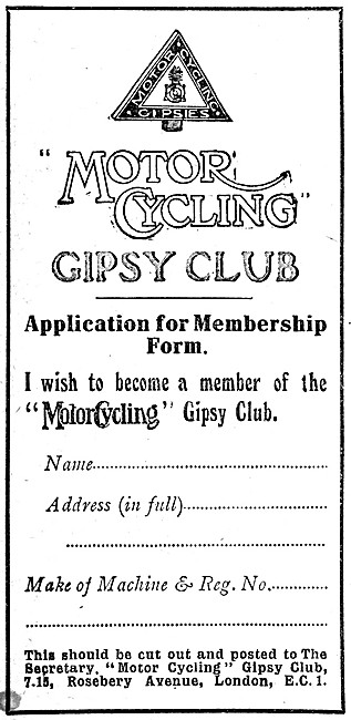 A.C.U. Motor Cycling Gipsy Club                                  