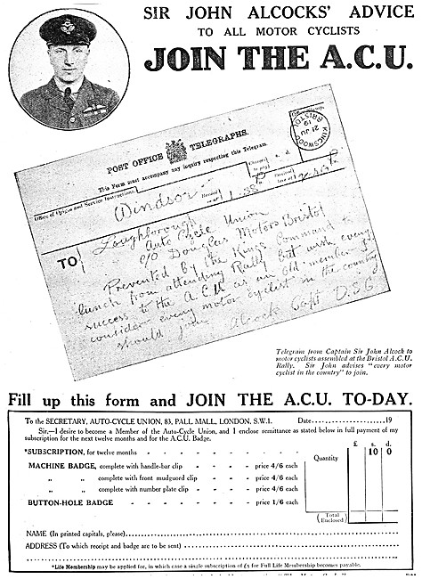 A.C.U - The Auto-Cycle Union - ACU                               