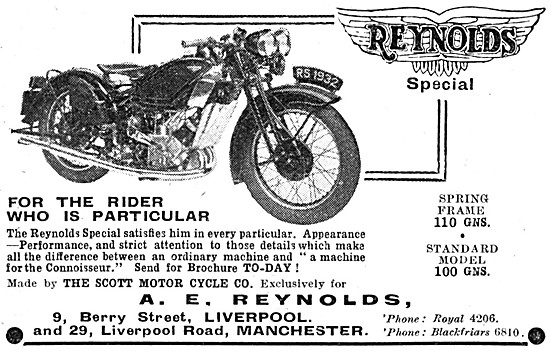 1932 A.E.Reynolds Scott Special Motor Cycle                      