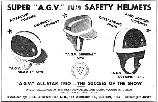 The 1958 Range Of A.G.V. Safety Helmets - AGV Helmets            
