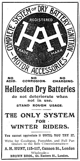 A.H.Hunt - Hellesden Dry Battery Ignition                        