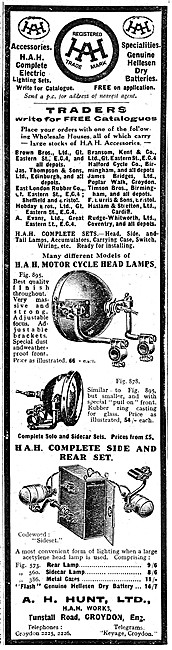A.H.Hunt - HAH Motor Cycle Accessories - H.H.Accessories         
