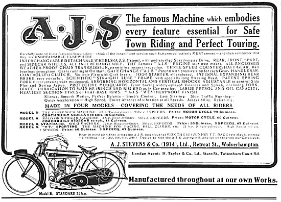 1915 AJS Motor Cycles                                            