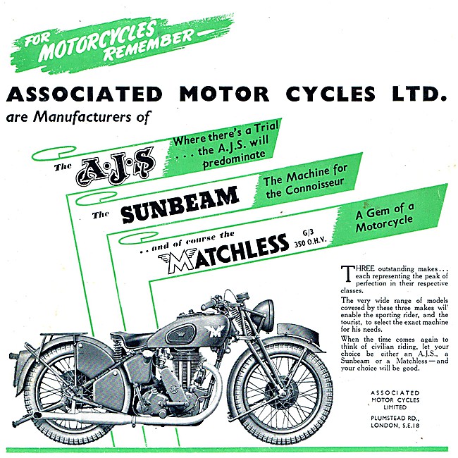 AJS Motor Cycles 1955 - Associated Motor Cycles - AMC Motorcycles