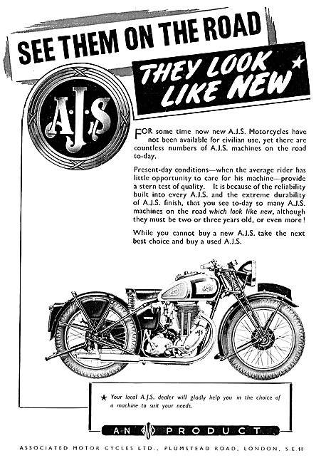 AJS Motor Cycles 1941 - AJS OHV Singles                          