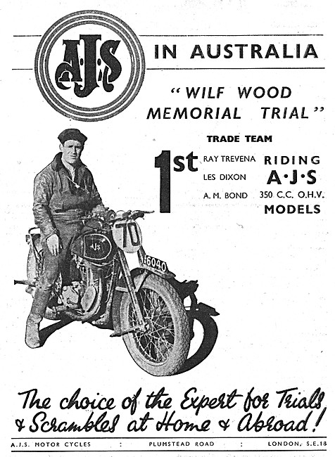 1947 AJS 350 cc Motor Cycle                                      