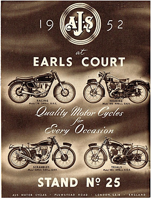 AJS Motor Cycles 1951 Model Range                                
