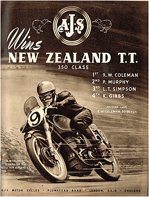AJS TT Winning Motor Cycles 1953                                 