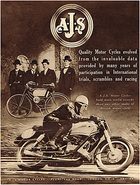 AJS Motor Cycles 1953                                            