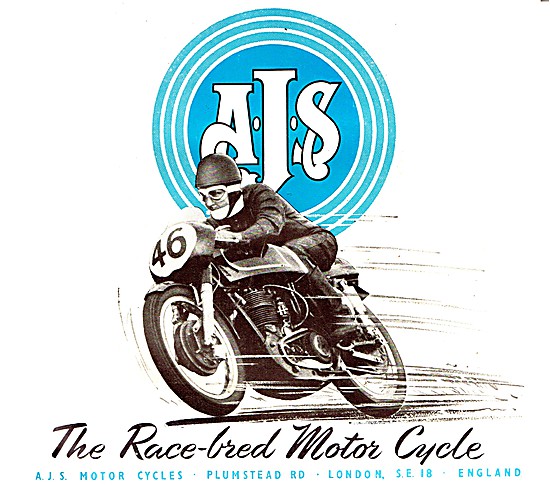1957 AJS Racing Motorcycles Advert                               