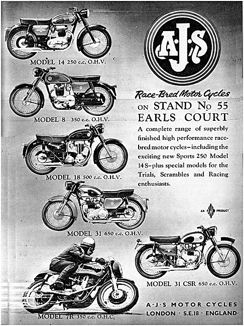 The Full Range Of AJS Motor Cycles For 1961                      