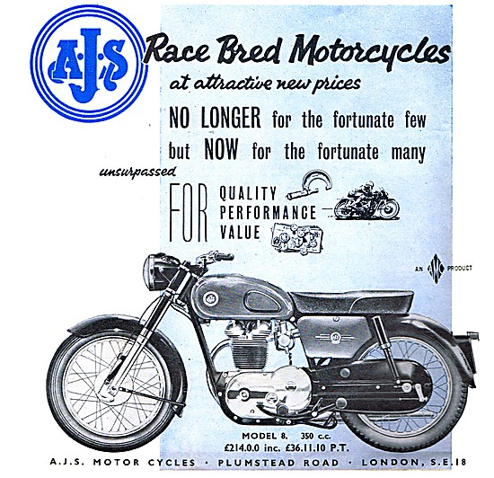 1961  AJS Model 8 350 cc                                         