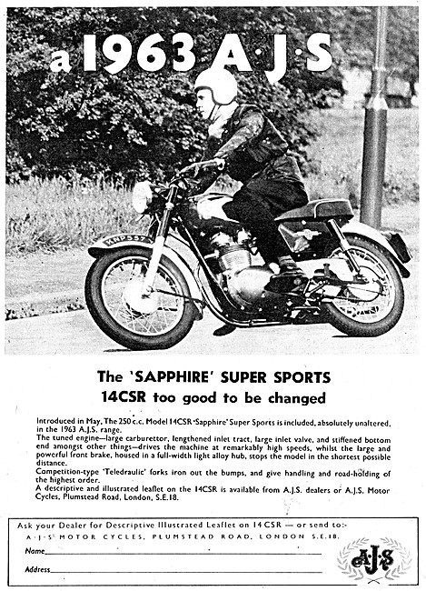 AJS Model 14CSR Sapphire Super Sports                            