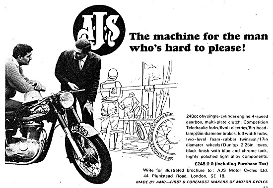 AJS 250cc Four Stroke Motor Cycles 1965 - AMC Motorcycles        