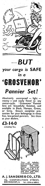 Sanders Motor Cycle Panniers 1951 Products                       