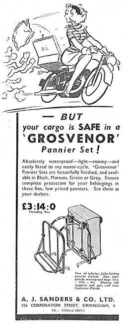 Sanders Grosvenor Motor Cycle Panniers                           