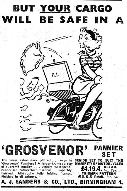 Sanders Grosvenor Motor Cycle Panniers                           