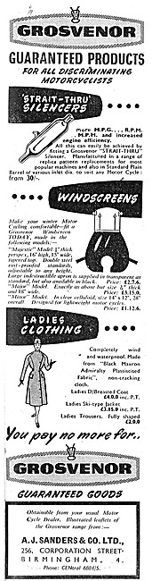 Sanders Grosvenor Motorcycle Products                            