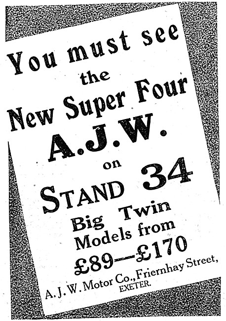 1928 A.J.W. Big Twin Motor Cycle - AJW Big Twin                  