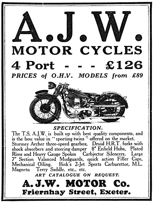 A.J.W.TS Four Port Motor Cycle                                   