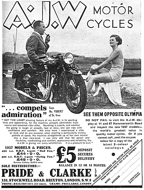 A.J.W. Red Fox Motor Cycles - AJW Flying FDox                    