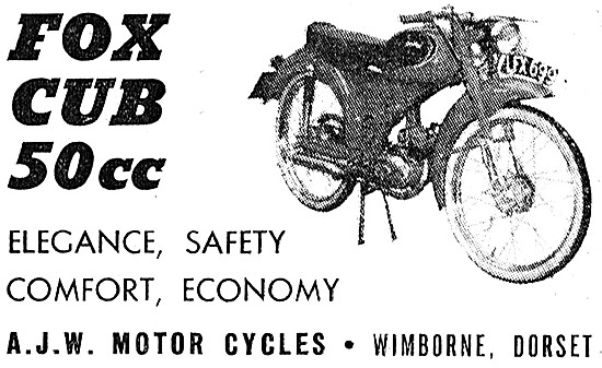 1958 A.J.W.Fox Cub 50 cc Motor Cycle                             