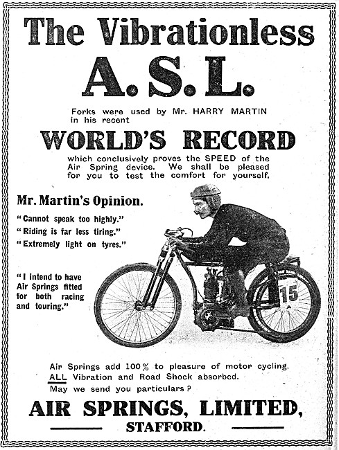 A.S.L.Springs - ASL Springs - ASL Motor Cycle Air Spring Saddles 