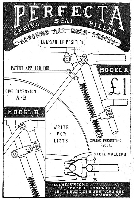 Cheswright Perfecta Motor Cycle Spring Seat Pillar               