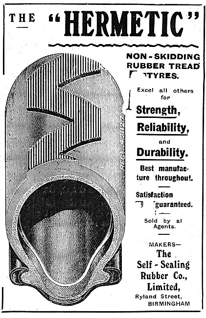 Hermetic Self-Sealing Rubber Tread Tyres                         