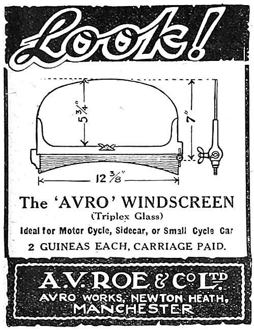 Avro Motor Cycle Windscreens - The Avro Windscreen               