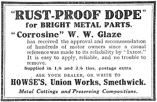 Howse's Corrosine Rust-Proof Dope                                