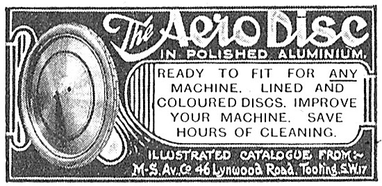Aluminium Aero Disc Wheels 1924 Advert                           