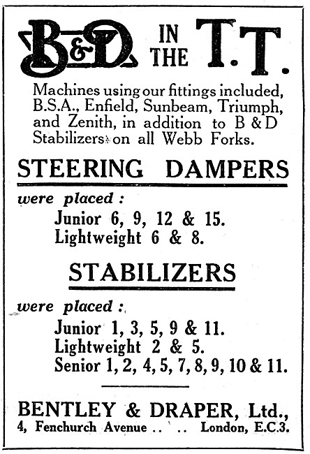 Bentley & Draper B & D Steering Dampers                          