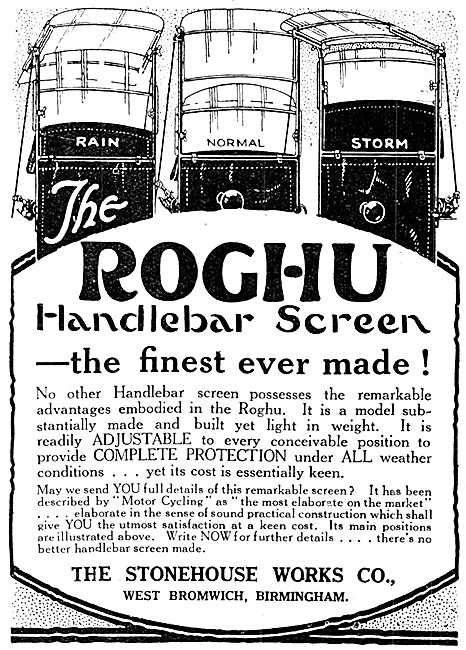 1926 ROGHU Handlebar Windscreen                                  