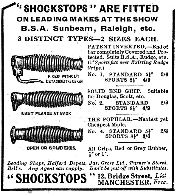 Shockstops Handlebar Control Levers 1926                         