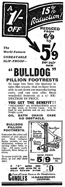 Cundles Bulldog Pillion Footrests                                
