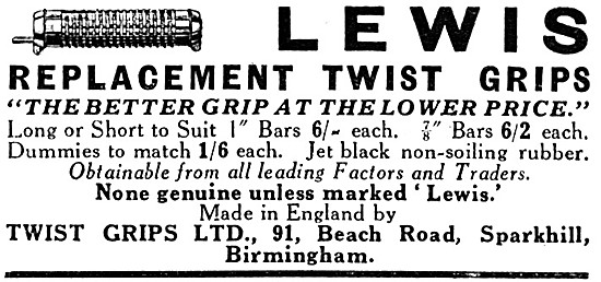 1933 Lewis Replacement Twist Grips                               