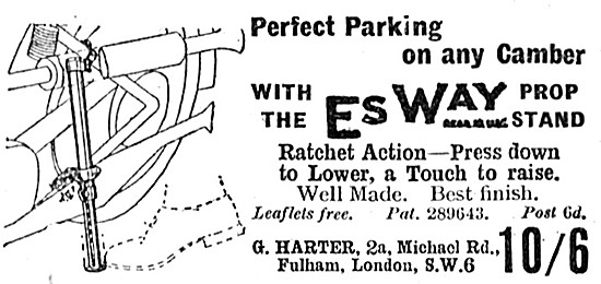 EsWay Motor Cycle Prop Stand 1939                                