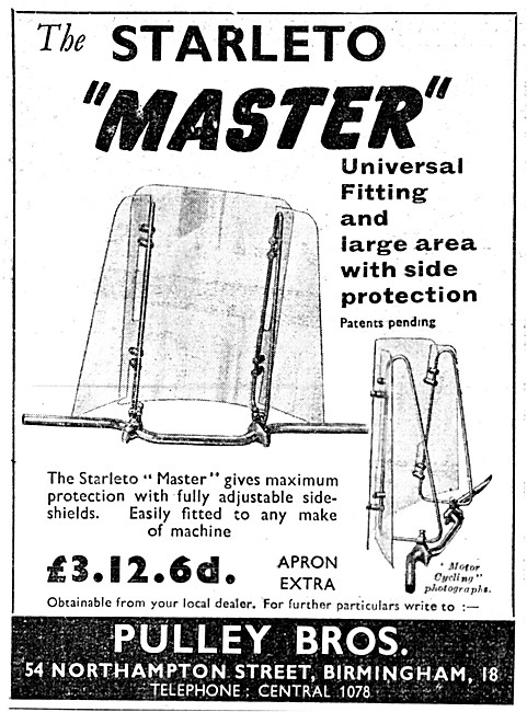 Pulley Starleto Master Motor Cycle Windshield                    