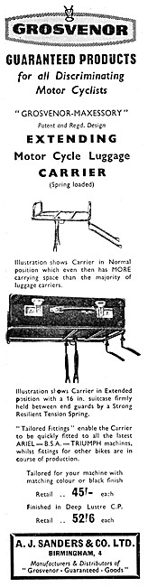 Sanders Grosvenor Motor Cycle Luggage Carrier                    