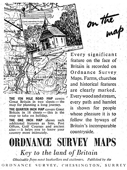 Ordnance Survey Maps 1956 Advert                                 