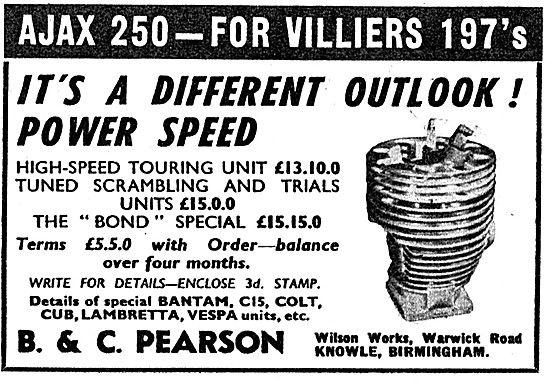 Ajax Villiers Two-Fifty Engine Conversions 1963                  