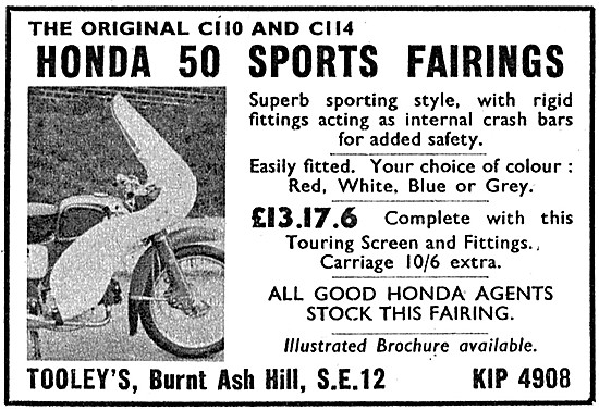 Tooleys Fairings For Honda 50 Sports 1964                        