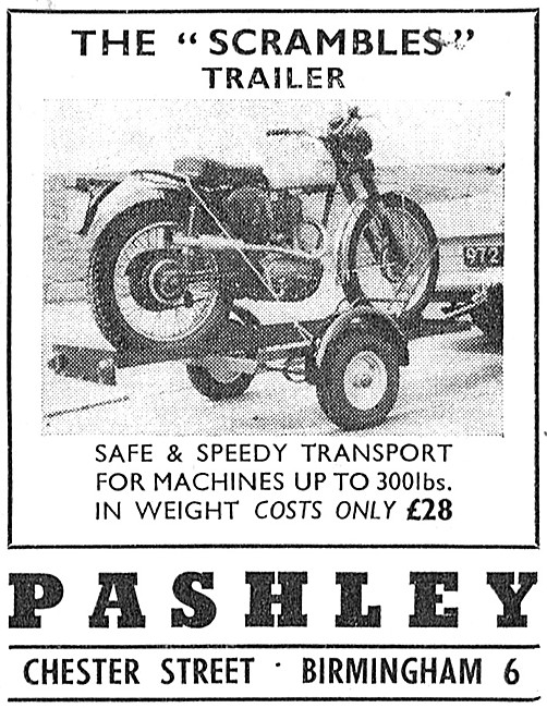 Pashley Trailers For Motorcycle Carriage                         