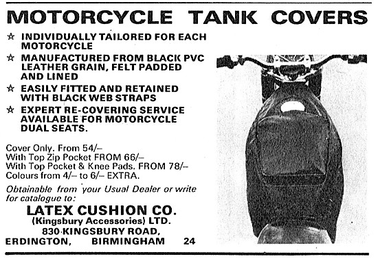 Latex Motorcycle Tank Covers                                     